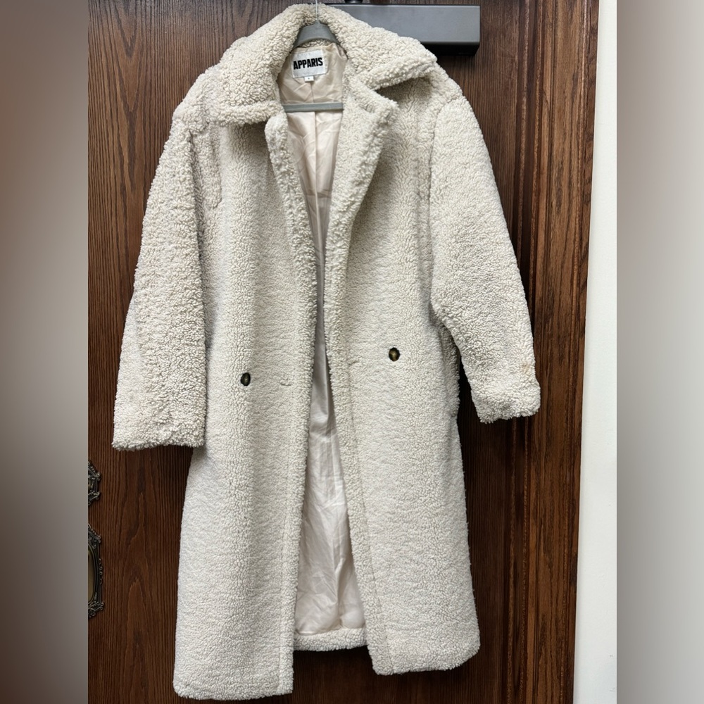 Apparis Faux Shearling Cream Coat
